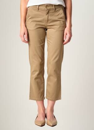 Pantalon 7/8 stretch taille normale marron HAPPY femme