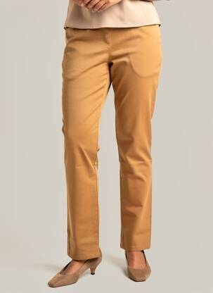 Pantalon slim taille élastique taille normale beige QUATTRO femme