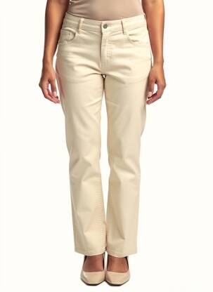 Pantalon slim tissage popeline taille normale beige LOLA ESPELETA femme