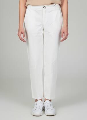 Pantalon chino tissage popeline taille normale blanc STREET ONE femme