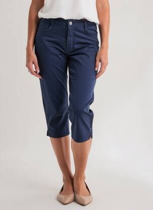Corsaire stretch taille normale bleu KANOPE femme
