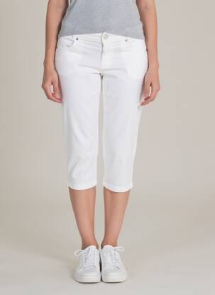 Corsaire tissage popeline taille normale blanc STREET ONE femme
