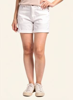 Short tissage denim taille normale blanc FREEMAN T.PORTER femme