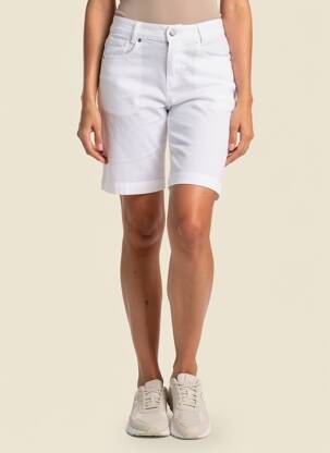 Bermuda tissage popeline taille normale blanc STREET ONE femme