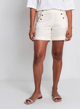 Short taille à pinces taille normale beige LPB LES PETITES BOMBES  femme