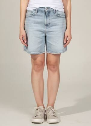 Short tissage denim taille haute bleu STREET ONE femme