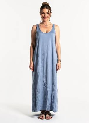 Robe longue sans manche sans manche bleu YERSE femme