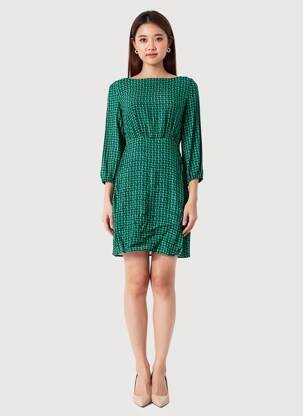 Robe courte manches longues manches longues bleu FREEMAN T.PORTER femme