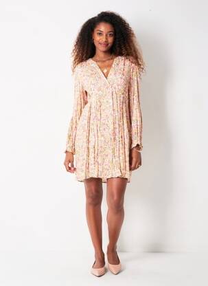 Robe courte manches longues manches longues jaune LPB LES PETITES BOMBES  femme