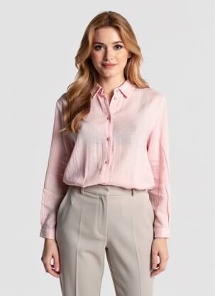Chemisier tissage crêpe manches longues rose STREET ONE femme