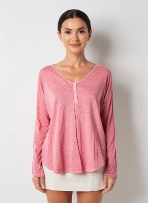 T-shirt manches longues manches longues rose YERSE femme