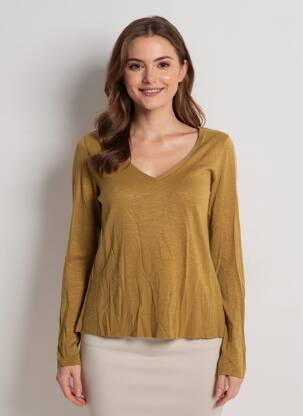 T-shirt manches longues manches longues marron AMERICAN VINTAGE femme
