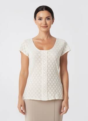 Top stretch manches courtes or AKELA KEY femme