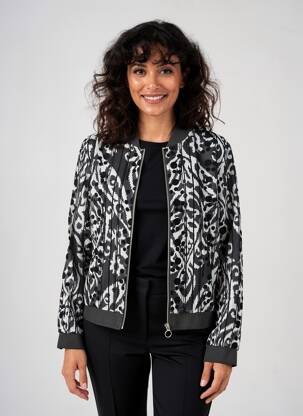 Blouson col v noir LILIE ROSE femme