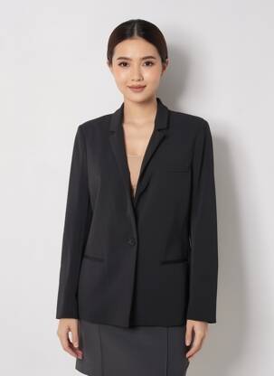 Blazer poignets boutonnés noir FIVE femme