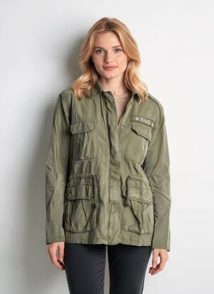 Veste casual coupe droite vert FIVE femme