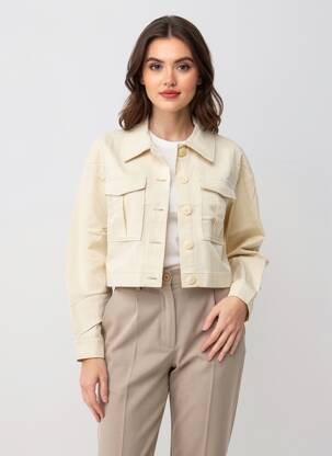Veste casual coupe cintrée beige OPULLENCE femme