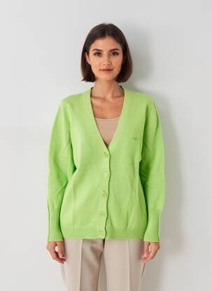 Gilet manches longues coupe cintrée vert ROSEANNA femme