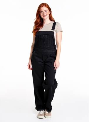 Salopette coupe cintrée fines bretelles noir FIVE femme