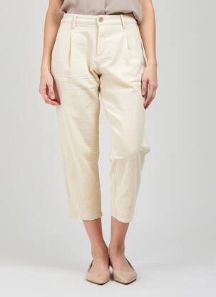 Pantalon 7/8 stretch taille normale beige HOD femme