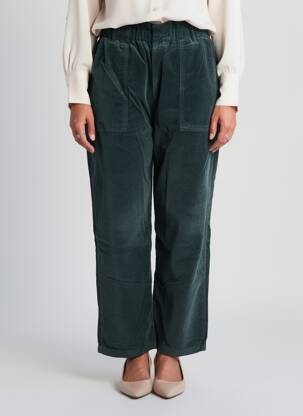 Pantalon droit stretch taille normale vert HOD femme
