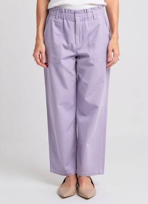 Pantalon droit stretch taille normale violet HOD femme