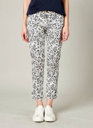 Pantalon 7/8 stretch taille normale blanc HOD femme