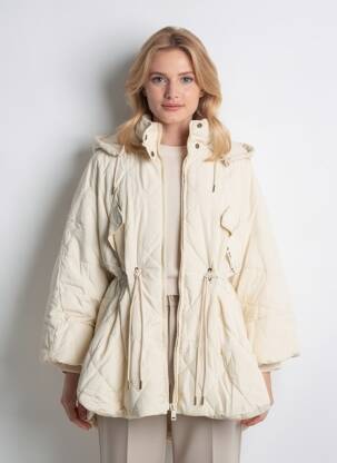 Doudoune poches a capuche beige OOF WEAR femme