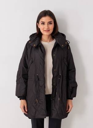 Doudoune poches a capuche noir OOF WEAR femme