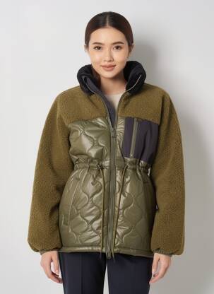 Doudoune poches sans capuche vert OOF WEAR femme