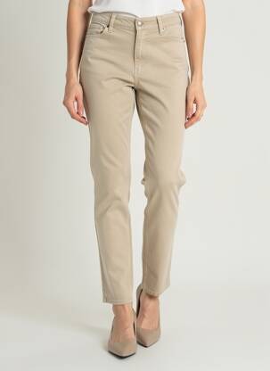 Pantalon slim taille normale taille normale beige FIVE femme