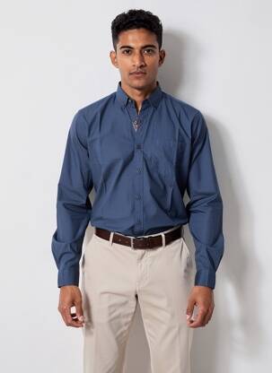 Chemise manches longues poches bleu S.OLIVER homme
