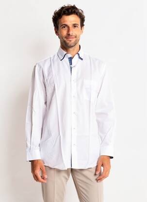 Chemise manches longues poches blanc LOUIS VICTOR homme