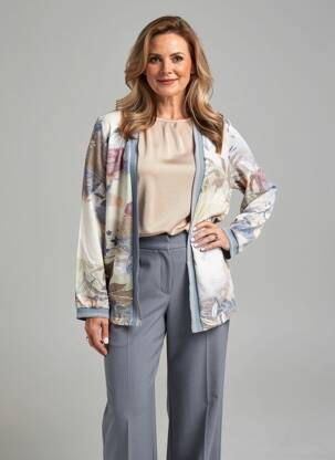 Gilet manches longues stretch beige GEVANA femme