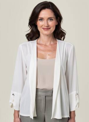 Gilet manches longues manches 3/4 beige GEVANA femme