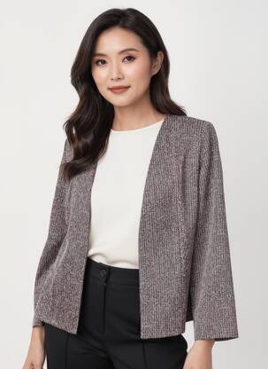 Veste casual coupe cintrée rose GEVANA femme