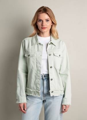 Veste casual poignets boutonnés avec fente vert MERLETTI femme