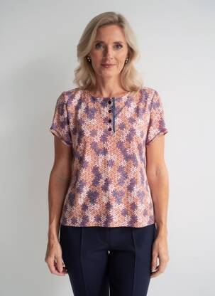 Top manches courtes manches courtes rose GEVANA femme
