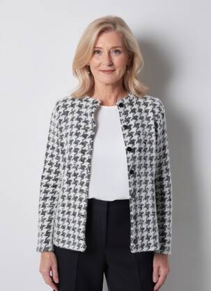 Gilet manches longues col rond noir GEVANA femme