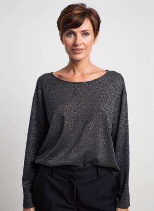 Top manches longues manches longues noir GEVANA femme