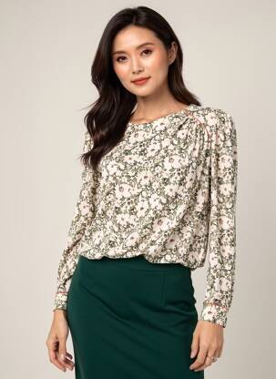 Top manches longues manches longues vert GEVANA femme