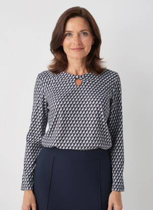 Top manches longues manches longues bleu GEVANA femme