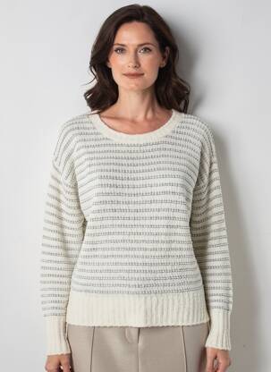 Pull stretch manches longues beige GEVANA femme