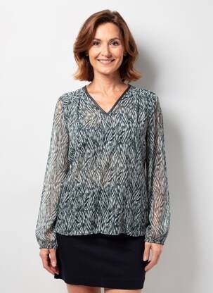 Top manches longues manches longues gris GEVANA femme