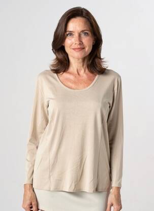 T-shirt manches longues manches longues beige GEVANA femme