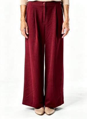 Pantalon large poches taille normale rouge GEVANA femme