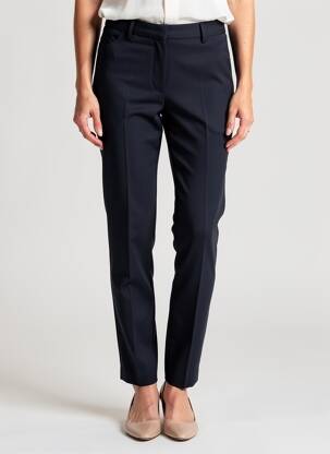 Pantalon slim taille haute taille haute bleu GEVANA femme