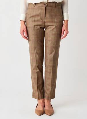 Pantalon slim taille normale taille normale marron GEVANA femme