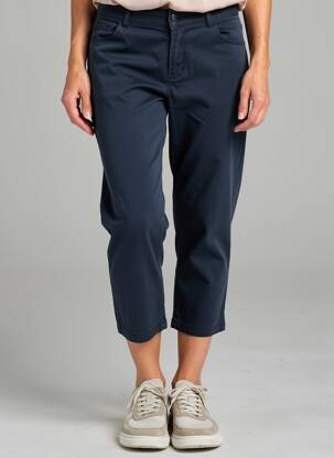 Pantacourt stretch taille normale bleu GEVANA femme