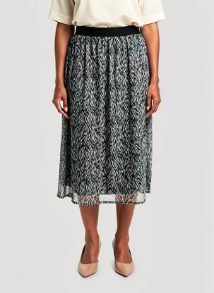 Jupe mi-longue taille normale vert GEVANA femme
